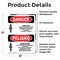 Signmission Asbestos Cancer Lung Disease Bilingual Danger Sign, Vinyl Decal, 5in W x 7in L, 2PK OS-2PACK-DS-D-57-VS-1033 - alternate 2